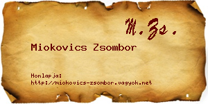 Miokovics Zsombor névjegykártya